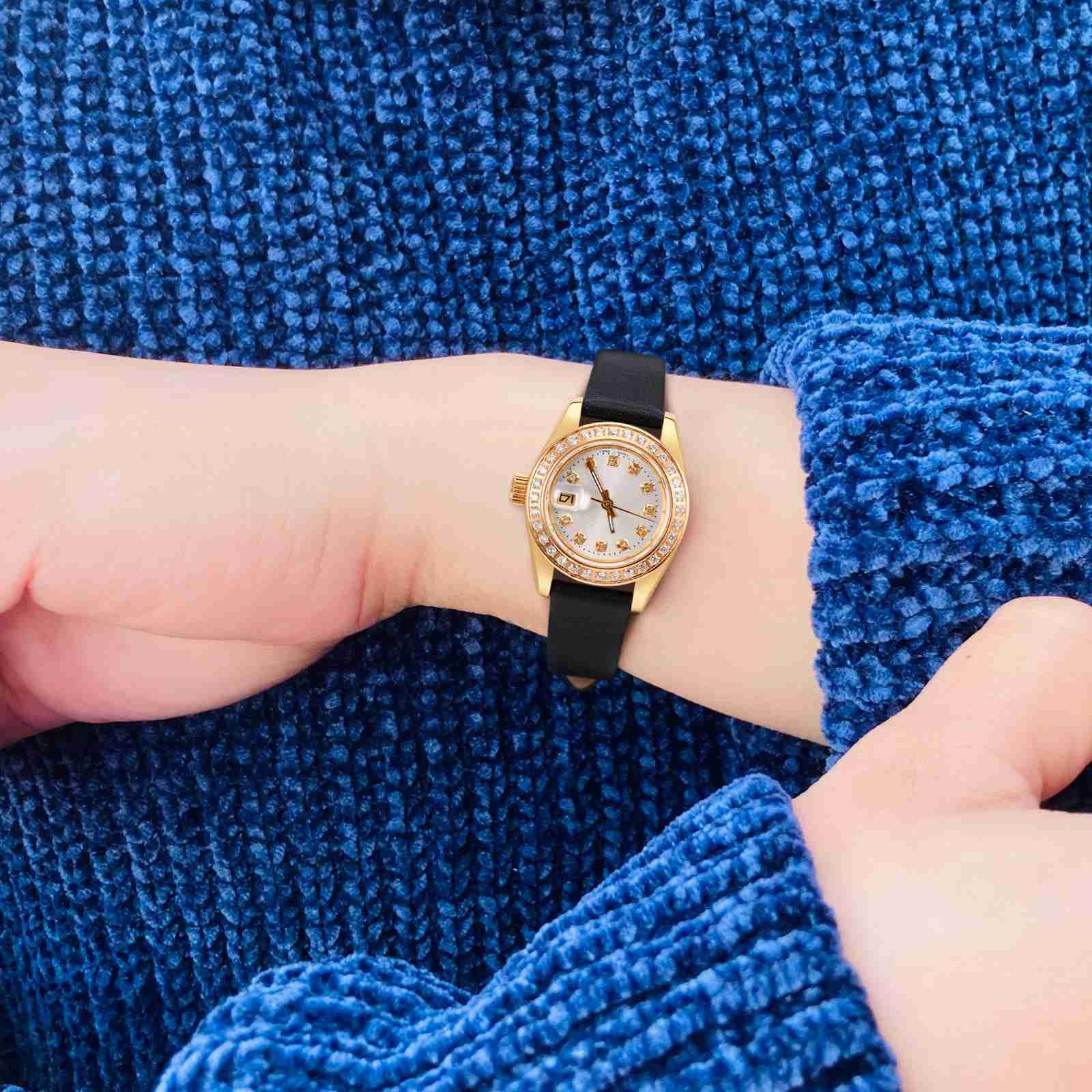 WOCCI 20mm Elegant Light Pink Genuine Leather Watch Band Replacement Strap with Silver Buckle - View 5 of 9