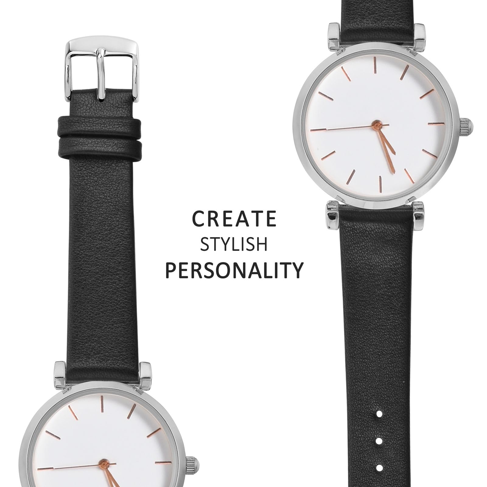 WOCCI 18mm Elegant Genuine Leather Watch Band Replacement Strap Terracotta Brown with Silver Buckle - View 8 of 9