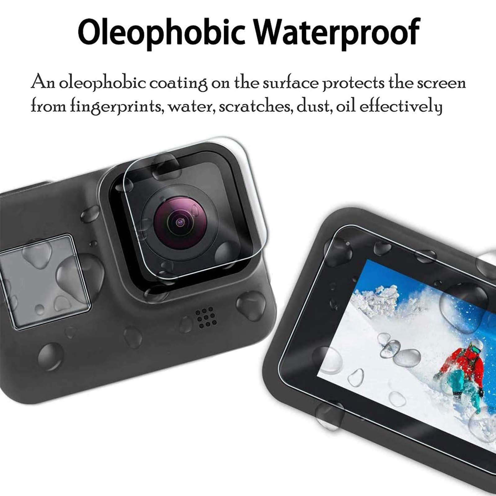 PCTC 9PCS Ultra Clear Tempered Glass Screen Protector for GoPro Hero 12 11 10 9 Black Compatible 9 Pack - View 3 of 8