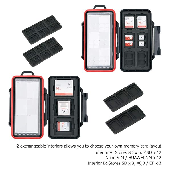 PROfezzion PROfezzion 48 Slots Weatherproof Memory Card Case - Anti-Shock Storage for SD, Micro SD, CF & More - View 5 of 8