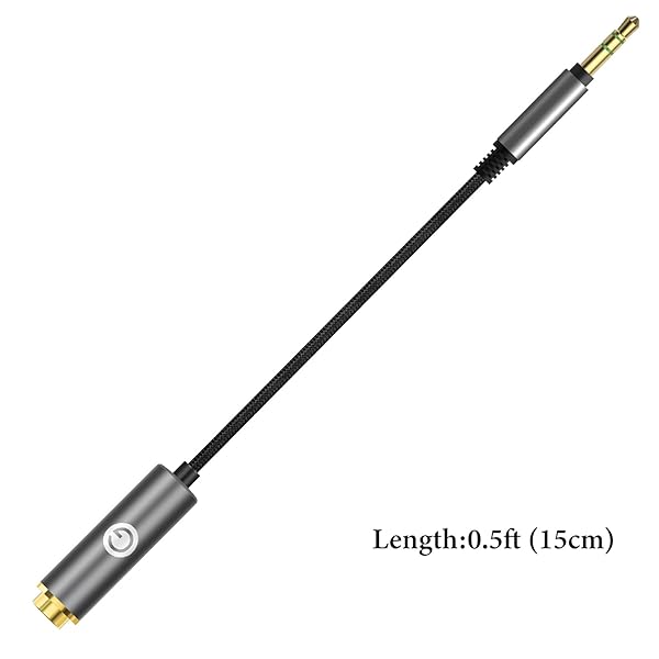 GEEKRIA Geekria 3.5mm to 4.4mm Balanced Audio Adapter Cord - 0.5ft Aluminum Alloy, Braided Upgrade for Headphones - View 5 of 7