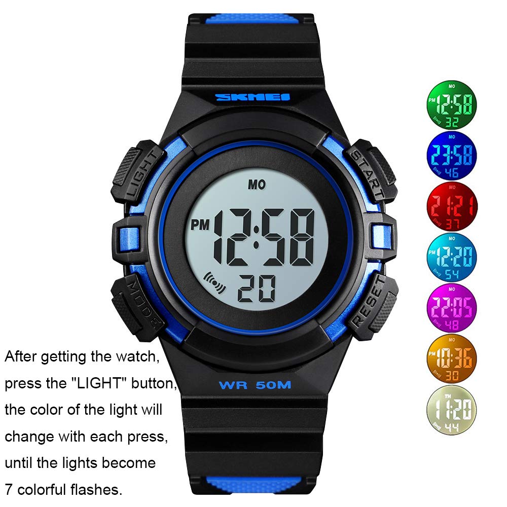 CakCity Kids Waterproof Digital Sport Watch with Alarm Luminous Stopwatch for Boys and Girls Ages 5-10 - View 3 of 7