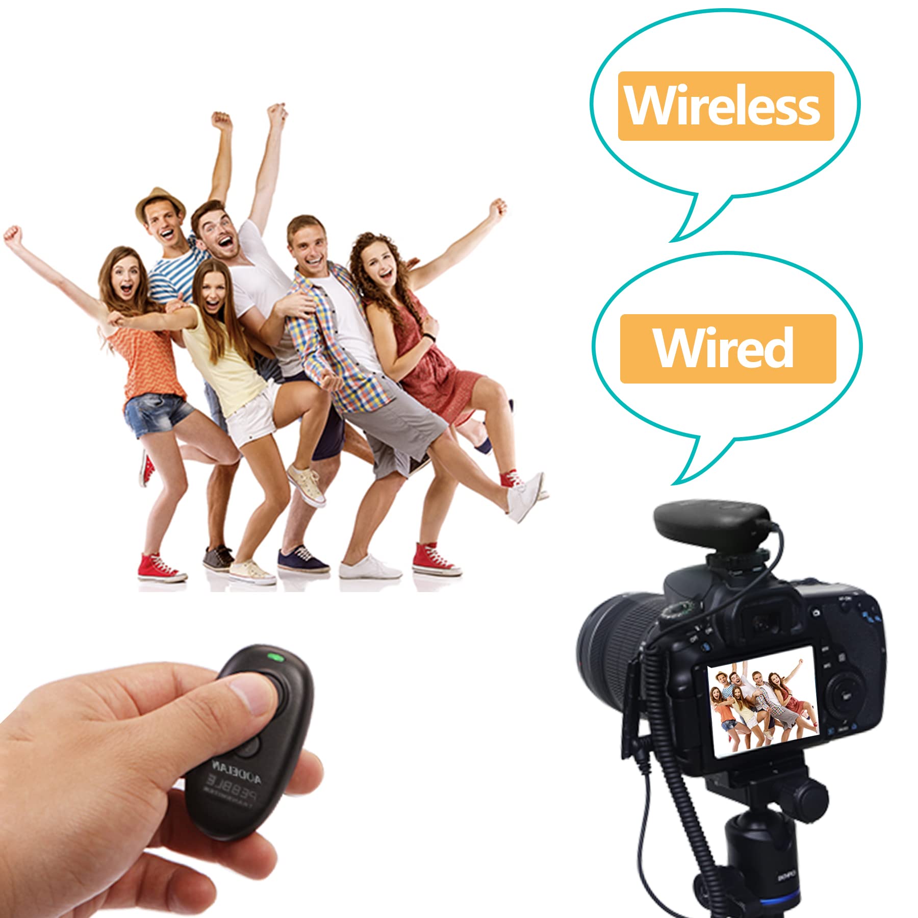 AODELAN Nikon Remote Shutter Release Compatible with D5600 D850 D3300 D750 D3200 D7100 D610 Z6 P1000 Replace MC-DC2 MC-30A - View 2 of 8