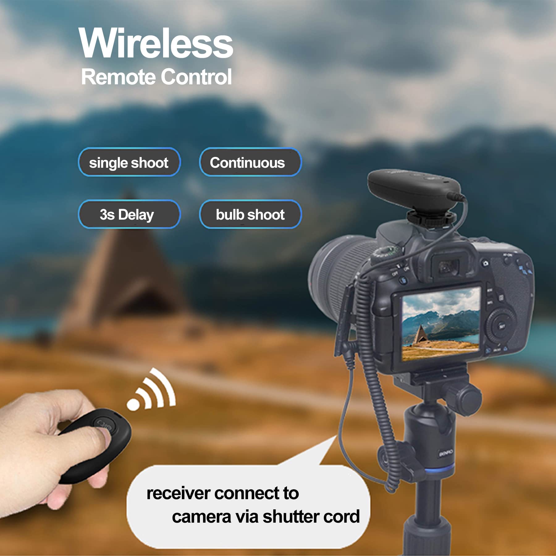 AODELAN Nikon Remote Shutter Release Compatible with D5600 D850 D3300 D750 D3200 D7100 D610 Z6 P1000 Replace MC-DC2 MC-30A - View 3 of 8