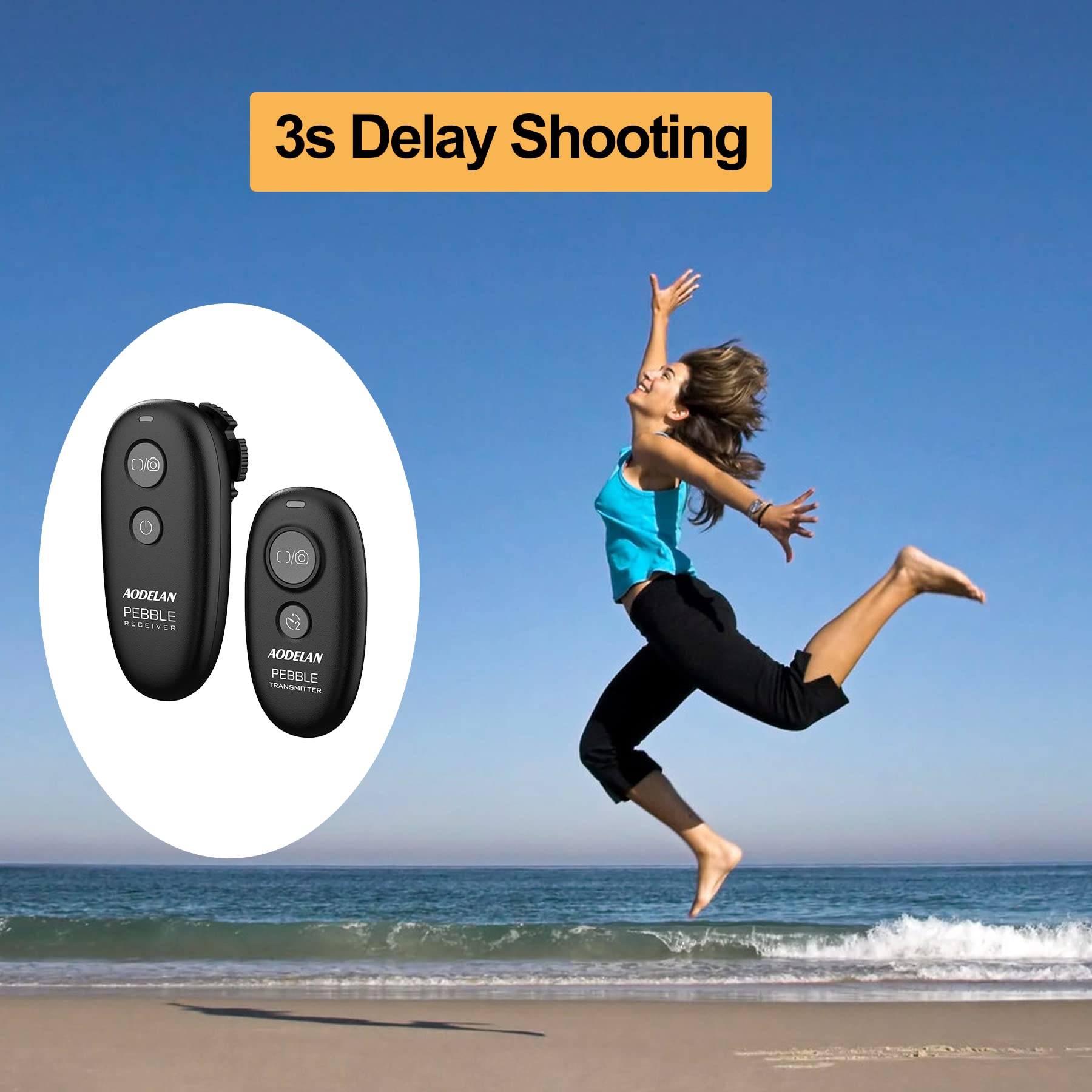AODELAN Nikon Remote Shutter Release Compatible with D5600 D850 D3300 D750 D3200 D7100 D610 Z6 P1000 Replace MC-DC2 MC-30A - View 5 of 8