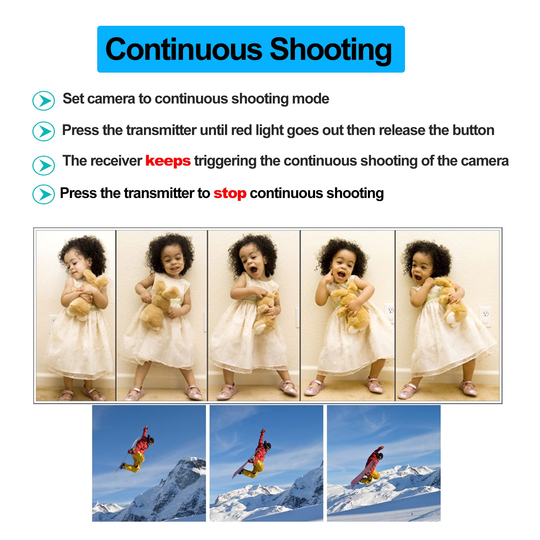 AODELAN Nikon Remote Shutter Release Compatible with D5600 D850 D3300 D750 D3200 D7100 D610 Z6 P1000 Replace MC-DC2 MC-30A - View 6 of 8