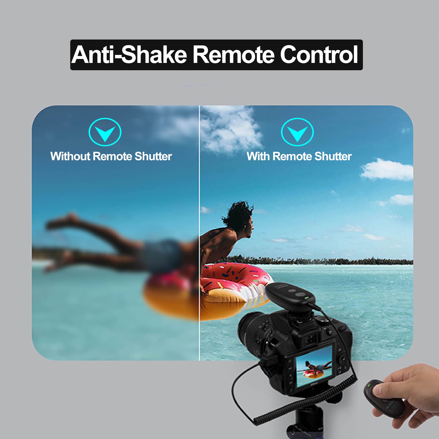 AODELAN Nikon Remote Shutter Release Compatible with D5600 D850 D3300 D750 D3200 D7100 D610 Z6 P1000 Replace MC-DC2 MC-30A - View 7 of 8