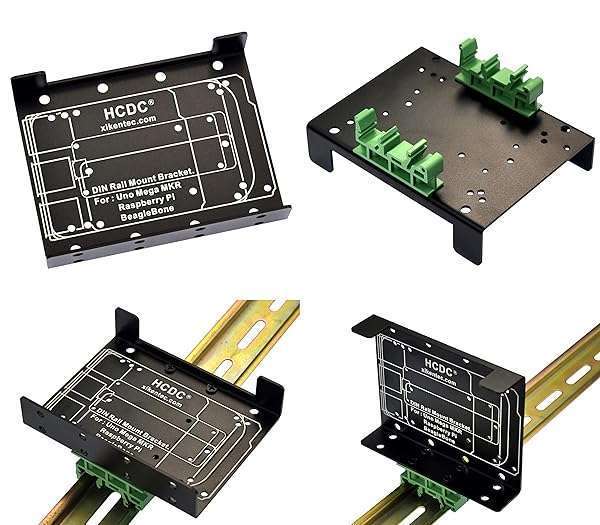 HCDC Buy DIN Rail Mount Bracket for Raspberry Pi & Arduino - Compatible with A+, B+, 2B, 3B, 4B, Zero, Uno, Mega, BeagleBone - View 4 of 9