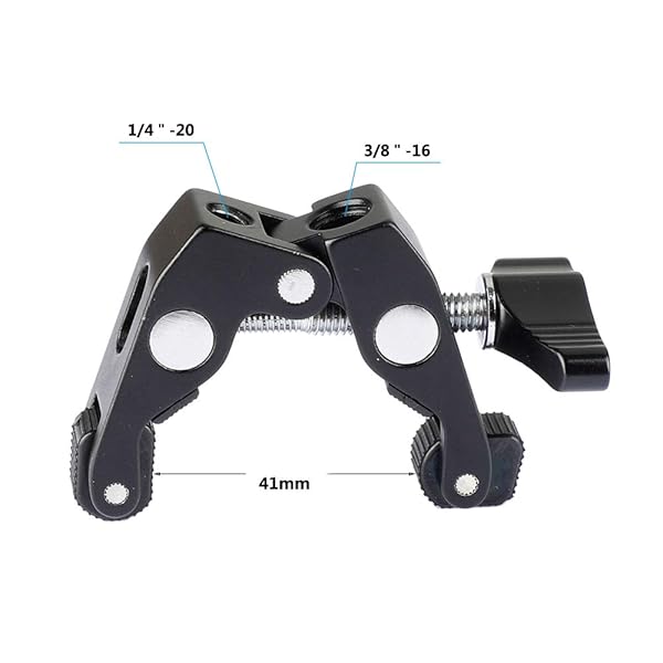 Kayulin Kayulin Super Crab Clamp 1/4"-20 Mounting Points for Photo Studio Kit 2 Piece Black - View 3 of 6