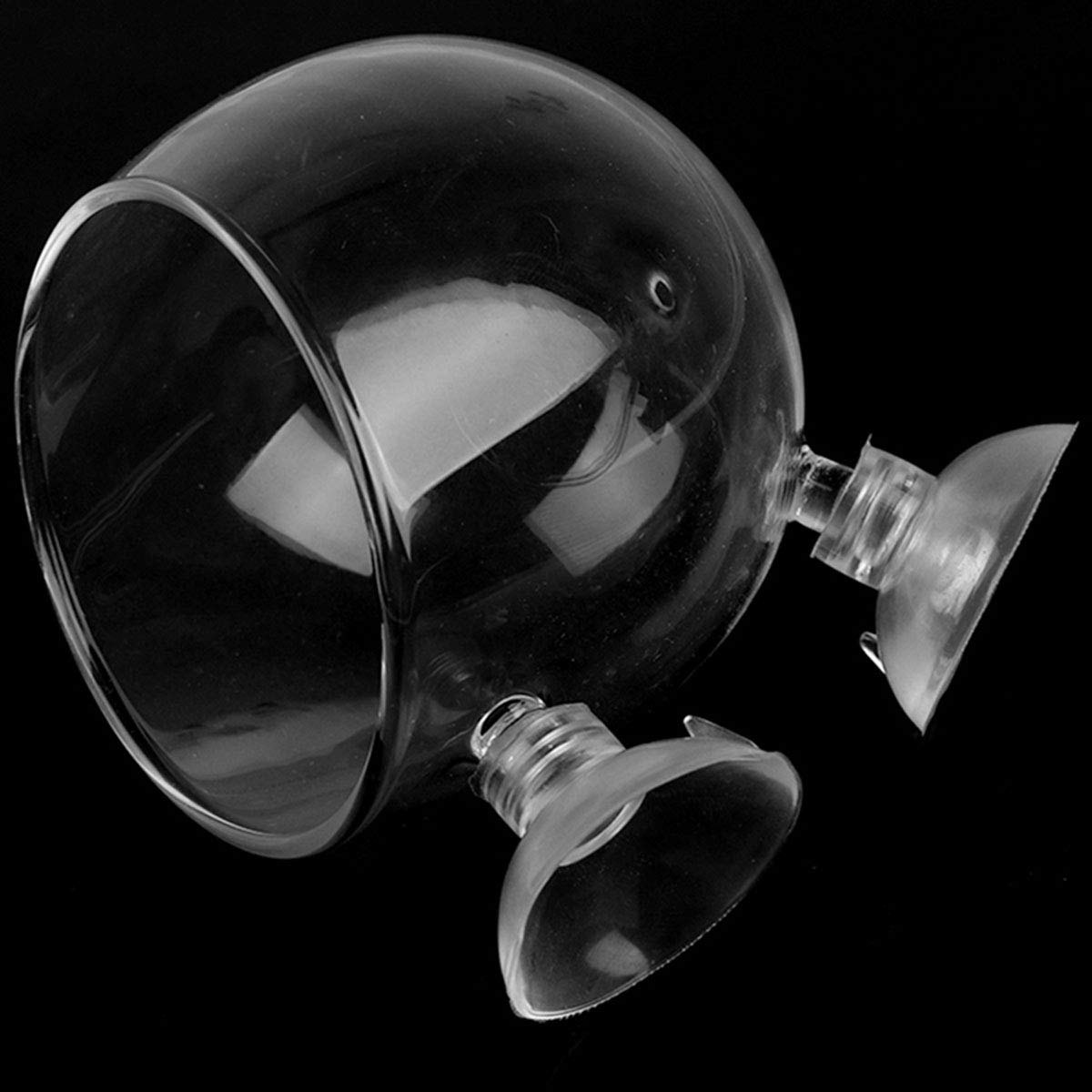 DGZZI DGZZI Crystal Glass Aquatic Plant Pot with Suction Cups - Perfect Aquarium Decoration for Fish Tanks - View 4 of 5