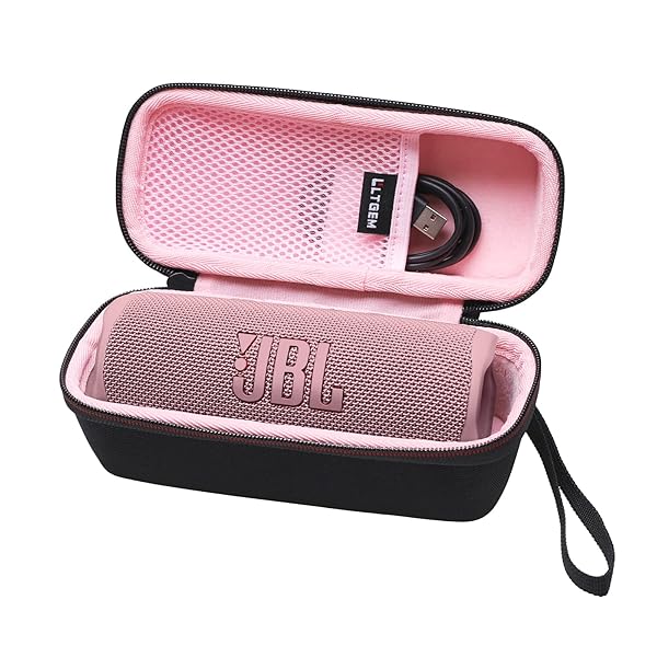 L LTGEM LTGEM EVA Travel Storage Hard Case for JBL FLIP 6 FLIP 5 Waterproof Portable Speaker Pink - View 4 of 10