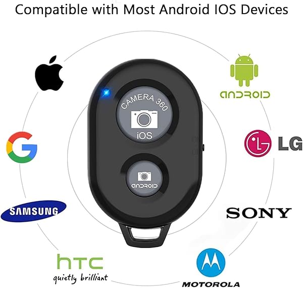 eCostConnection Wireless Remote Shutter for Cellphones and Tablets 4 Pack Bluetooth Camera Remote Button for iPhone Photos and Videos - View 5 of 9