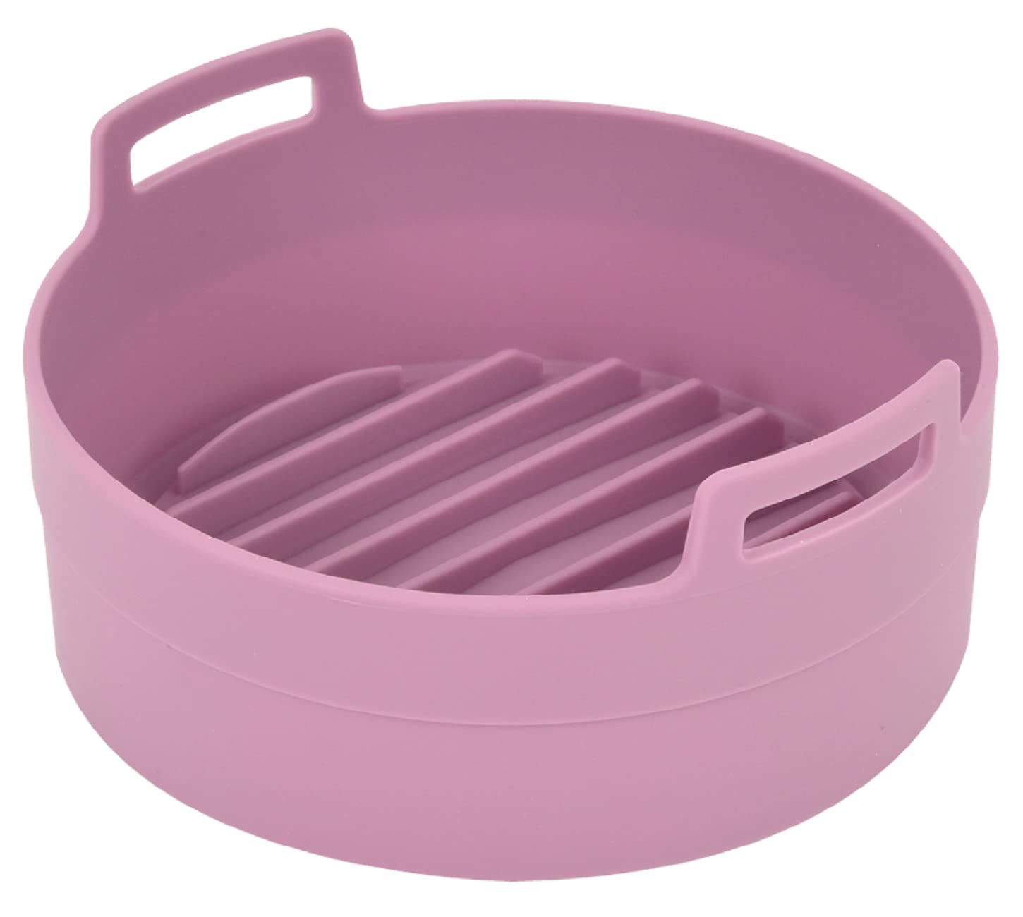jNE Premium Air Fryer Silicone Pot Bowl Basket Food Safe Easy to Clean Replacement for Parchment Liners 6.3 Inches Pink