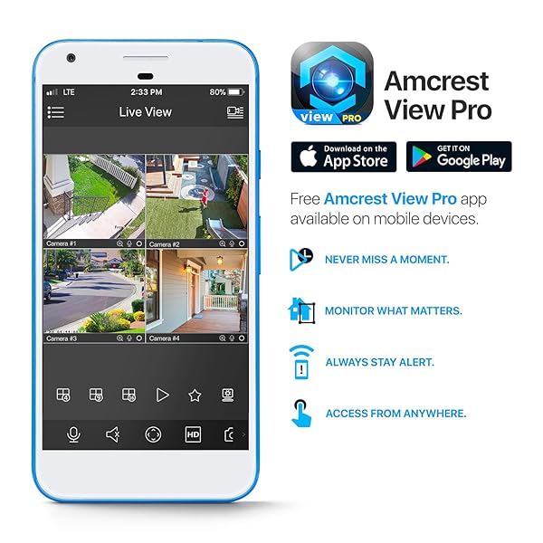 Amcrest Amcrest UltraHD 5MP Outdoor POE Camera 2592 x 1944p Bullet IP Security Camera, Outdoor IP67 Waterproof, 103° Viewing Angle, 2.8mm Lens, 98.4ft Night Vision, 5-Megapixel, IP5M-B1186EW-28MM (White) - View 11 of 11