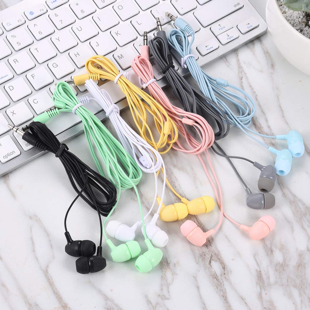 Wensdo Wensdo Wholesale Bulk Earbuds 50 Pack Multi Color Durable Headphones for Kids Students Teens and Adults Perfect for Classroom Use - View 7 of 7