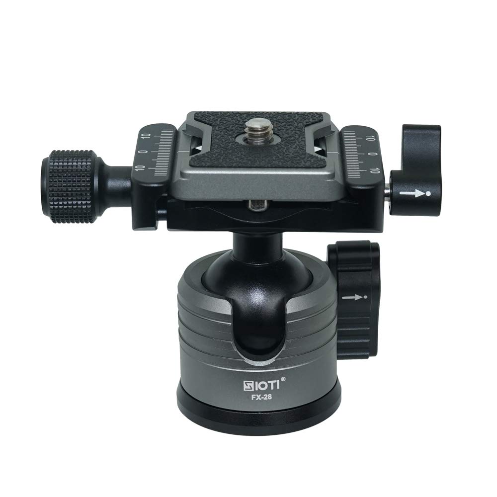 SIOTI SIOTI Ball Head Camera Mount for DSLR Mirrorless Camcorder Telescope Action Camera and Tripod 28mm Ball Head