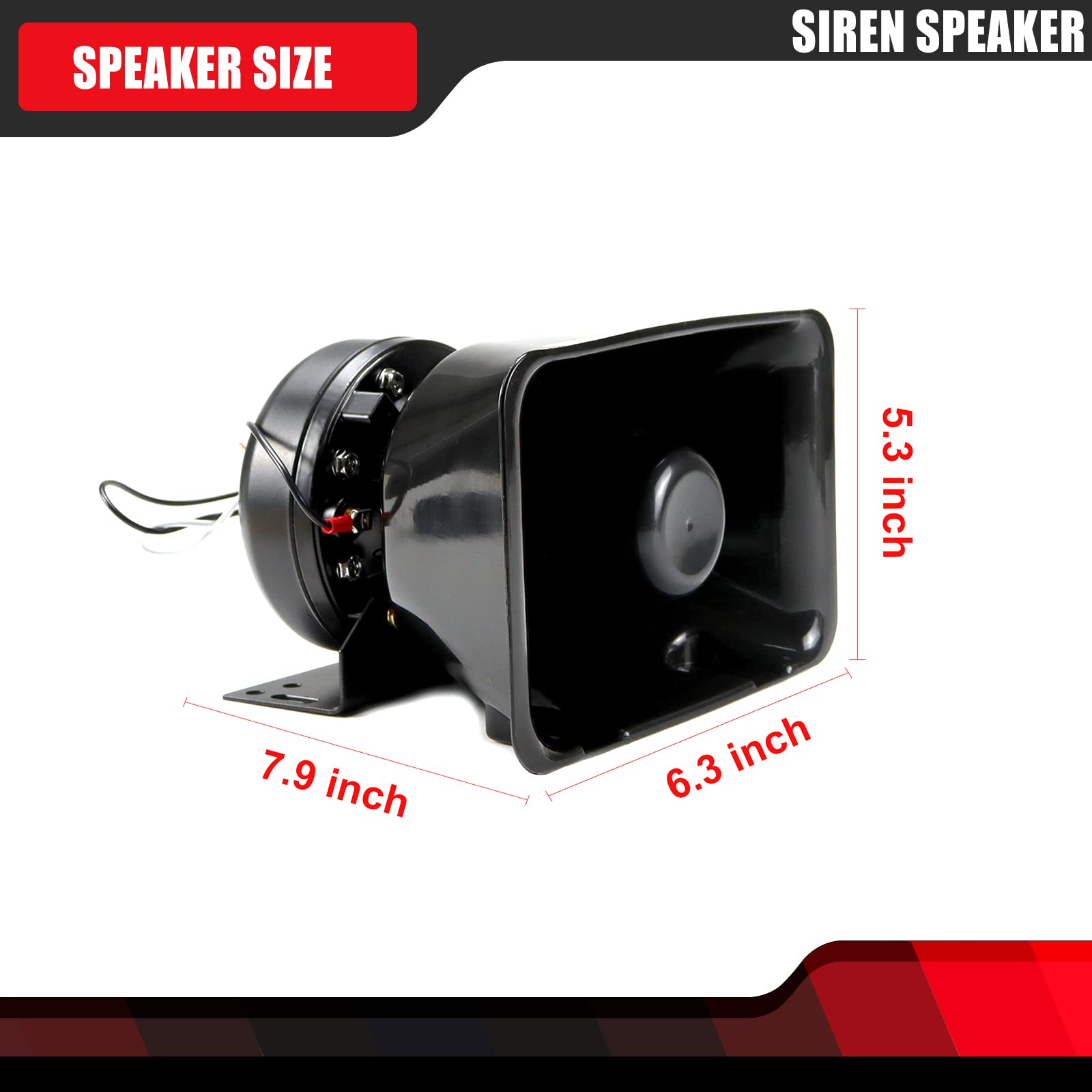 FEXON High Performance Siren Speaker for 100 to 200 Watt Systems Ideal for Emergency and Alert Applications - View 4 of 7