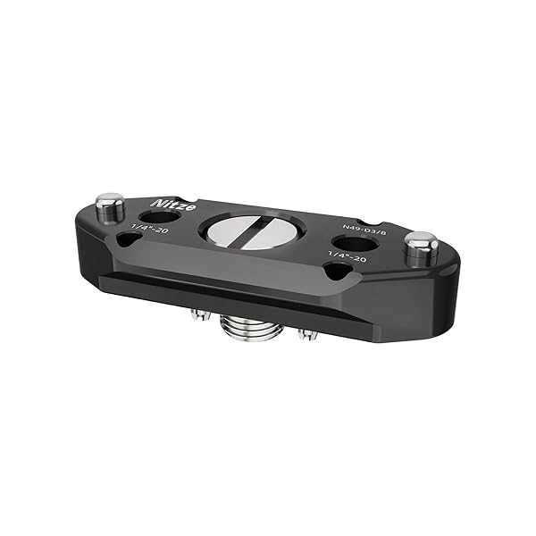 Nitze Nitze NATO Rail with 3/8Â” Screw with Removable ARRI Locating Pins - N49-D3/8 - View 6 of 9