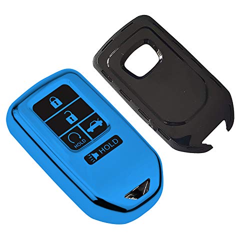 SZJYLTC SZJYLTC Blue 5 Button Smart Key Fob Case Cover for Honda Accord Civic Pilot CR-V HRV 2019 - View 3 of 7