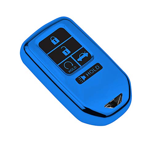 SZJYLTC SZJYLTC Blue 5 Button Smart Key Fob Case Cover for Honda Accord Civic Pilot CR-V HRV 2019 - View 2 of 7