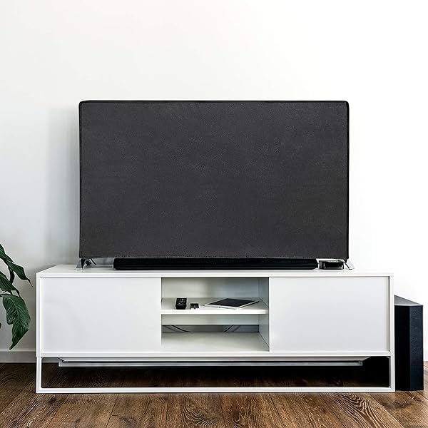kwmobile "KWMobile Dust Cover for 55" TV - Black Fabric Protector for Indoor Flat Screen TVs" - View 4 of 8