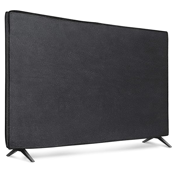 kwmobile "KWMobile Dust Cover for 55" TV - Black Fabric Protector for Indoor Flat Screen TVs" - View 3 of 8