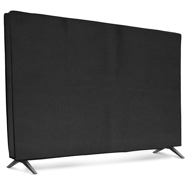"KWMobile Dust Cover for 49-50" TVs - Black Fabric Protector for Indoor Flat Screens"