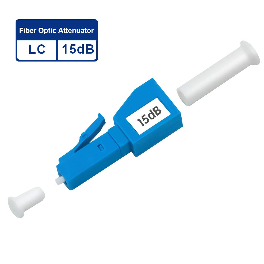 FLYPRO Fiber 15dB LC Attenuator LCUPC SM Single Mode Fixed Optical Attenuator Male Female 2 Pack - View 5 of 6