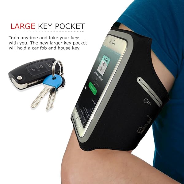 RevereSport RevereSport iPhone 12 Mini Waterproof Running Armband - Extra Pockets for Keys & Cash | Perfect for Gym & Sports - View 3 of 8