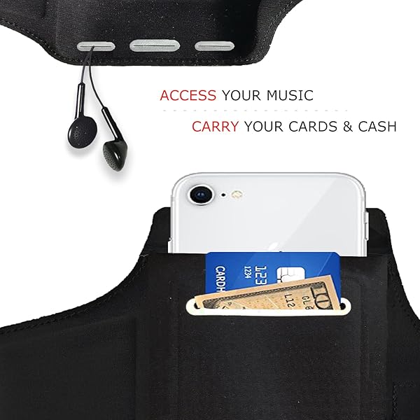 RevereSport RevereSport iPhone 12 Mini Waterproof Running Armband - Extra Pockets for Keys & Cash | Perfect for Gym & Sports - View 4 of 8