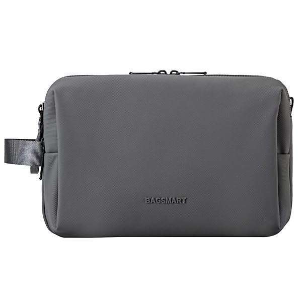 BAGSMART Buy BAGSMART Men's Toiletry Bag - Water-Resistant Travel Organizer Dopp Kit for Essentials in Grey