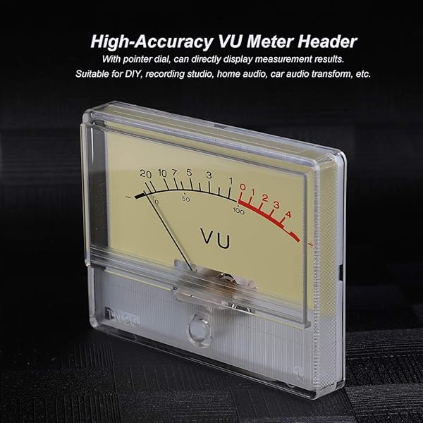 Walfront T90 VU Meter Header DB Test Meter Amplifier Level Meter with White Light for Recording Studio and Car Audio Transform - View 8 of 9