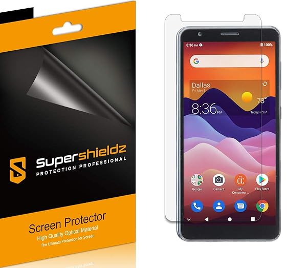 Supershieldz 6 Pack Screen Protector for ZTE Avid 579 High Definition Clear Shield PET