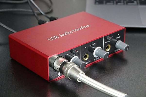 Y.D.F USB Audio Interface with Mic Preamplifier & 48V Phantom Power - Perfect for Recording on Tablets & Computers - View 5 of 9