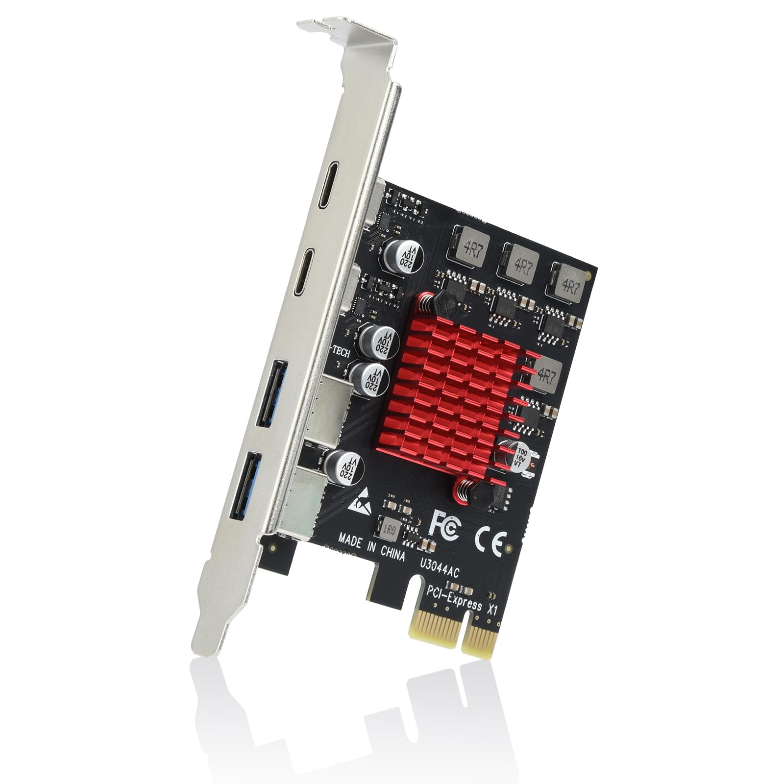 ELUTENG ELUTENG 4 Ports USB 3.1 PCIe Expansion Card with 2 USB-A and 2 Type-C Ports for Desktop PC Compatible with Windows 11 10 8 7 XP Vista - View 9 of 9