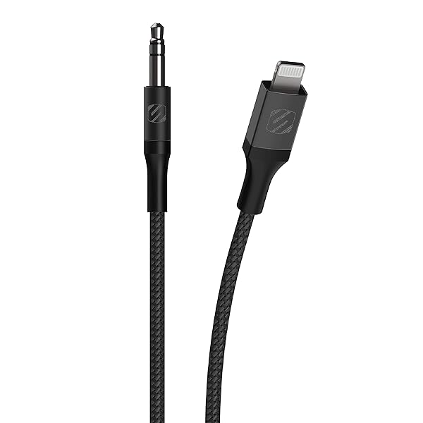 Scosche Scosche MFi Certified Lightning to AUX Braided Audio Cable 4 Feet Space Gray Premium Quality - View 2 of 3