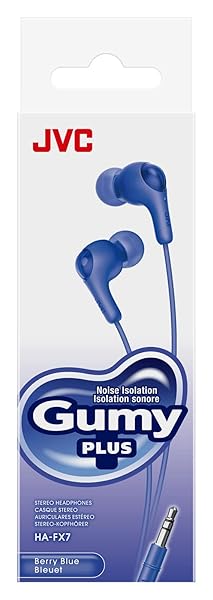 JVC JVC Gumy In Ear Earbud Headphones Powerful Sound Comfortable Fit Silicone Ear Pieces SML HAFX7AN Blue - View 3 of 7