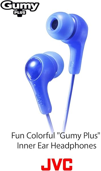 JVC JVC Gumy In Ear Earbud Headphones Powerful Sound Comfortable Fit Silicone Ear Pieces SML HAFX7AN Blue - View 4 of 7
