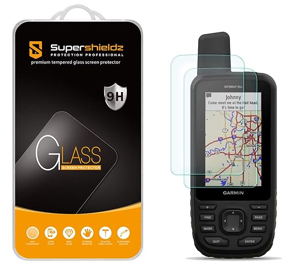 Supershieldz Supershieldz Tempered Glass Screen Protector for Garmin GPSMAP 67 67i 66i 66s 66st 66sr Anti Scratch Bubble Free 2 Pack - View 2 of 6