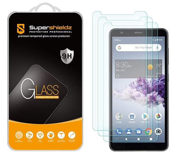 Supershieldz 3 Pack Tempered Glass Screen Protector for ZTE Blade A3 Prime Anti Scratch Bubble Free