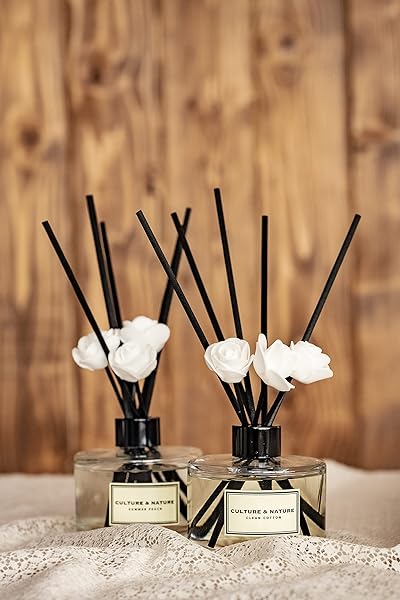 CULTURE & NATURE CULTURE & NATURE Black Cherry Reed Diffuser Set 6.7oz Home Fragrance with Sticks Perfect for Bathroom Shelf Decor - View 5 of 7