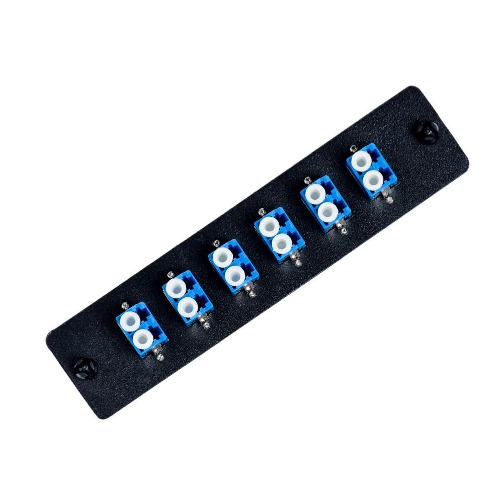 SpeedyFiberTX SpeedyFiberTX 1-Pack LGX Compatible Fiber Patch Panel with 12 Fibers and Blue LC Couplers for Efficient Network Setup - View 3 of 5