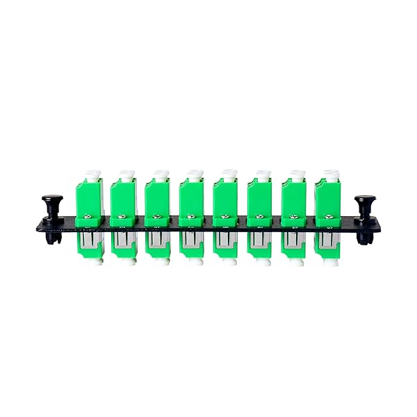 SpeedyFiberTX SpeedyFiberTX LGX Footprint Compatible Fiber Patch Panel with 8 Duplex LC Adapters for 16 Fibers in Green with Port Numbers - View 3 of 5