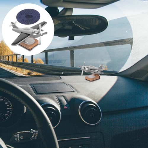 VOSAREA VOSAREA Solar Airplane Car Diffuser Silver Unscented Automotive Aroma Freshener for a Refreshing Drive - View 4 of 10