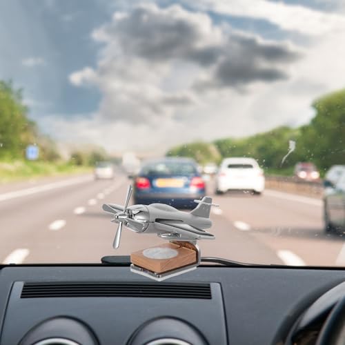 VOSAREA VOSAREA Solar Airplane Car Diffuser Silver Unscented Automotive Aroma Freshener for a Refreshing Drive - View 7 of 10