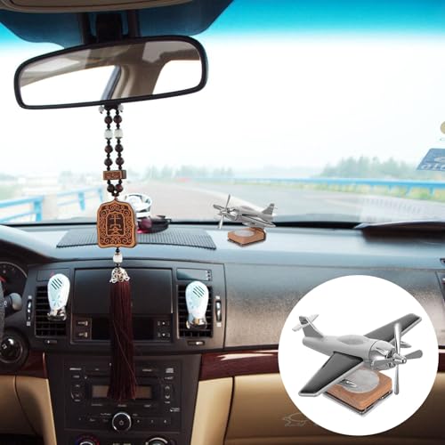 VOSAREA VOSAREA Solar Airplane Car Diffuser Silver Unscented Automotive Aroma Freshener for a Refreshing Drive - View 9 of 10