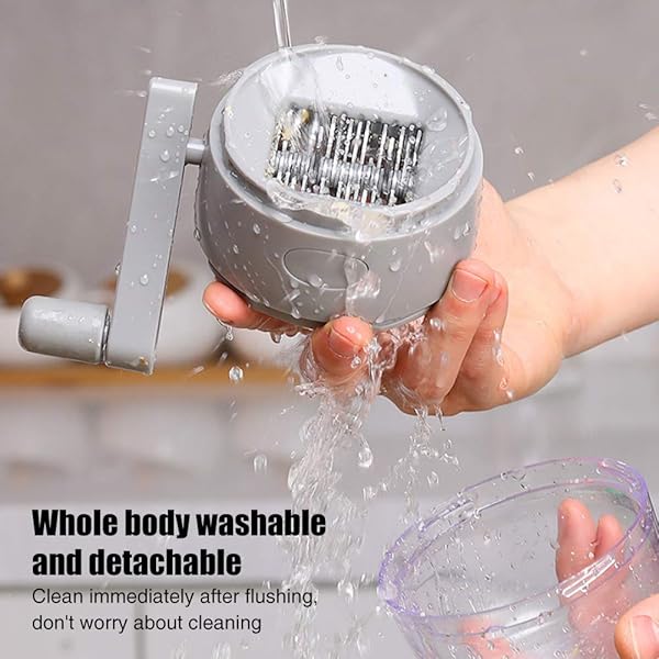 CALIDAKA Food Chopper Nut Chopper Grinder Hand Crank for Nuts and Kitchen MultiChopper Shredder for Toppings - View 5 of 8