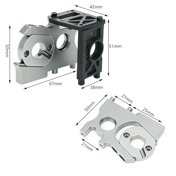 VGEBY Electric Vehicle Brushless Motor Mounting Holder for 1/8 RC Car Accessory Tmaxx Conversion Kit - View 10 of 10