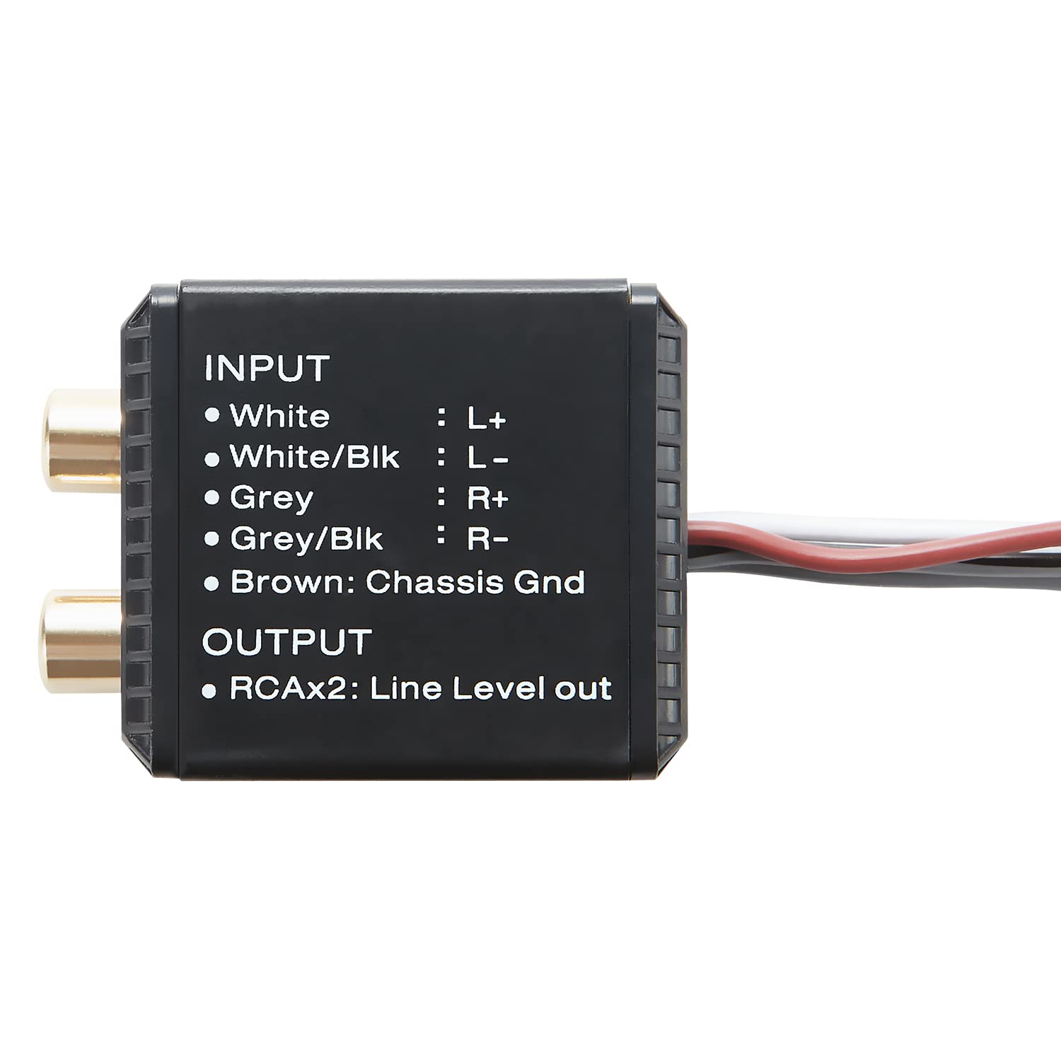 LEIGESAUDIO Car Stereo High to Low Converter 2 Channel Line Output Adapter with Remote Turn On Black - View 5 of 7