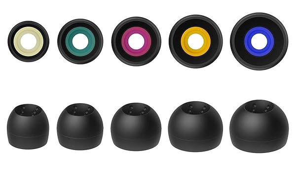 JVC JVC EPFX10 Spiral Dot Earpieces Set of 4 Ear Tips Small to Large Compatible with Many JVC Models Black - View 3 of 3